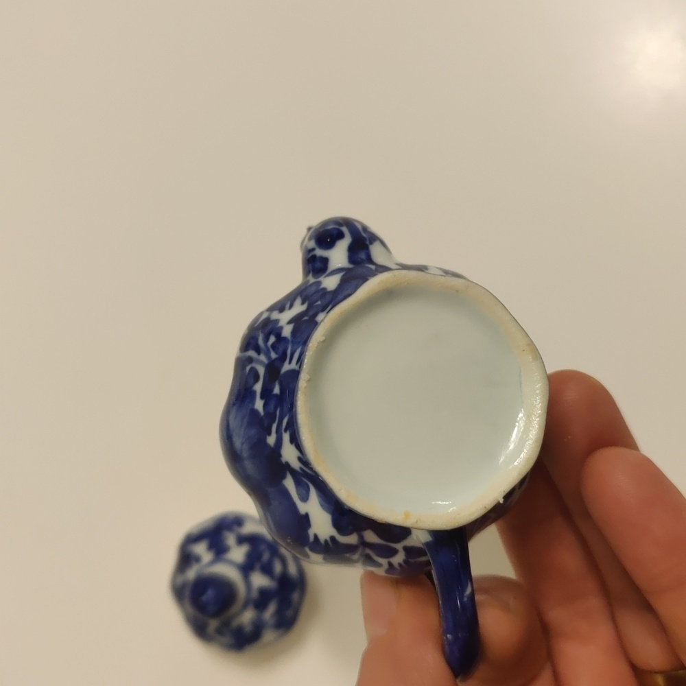 Vintage Retro Inspired Cottage Core Delft Blue Hand Painted Ceramic Lot Of 3 - Picture 5 of 15